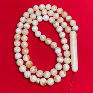 WHITE AMBER MISBAHA 12,3mm 75,3g