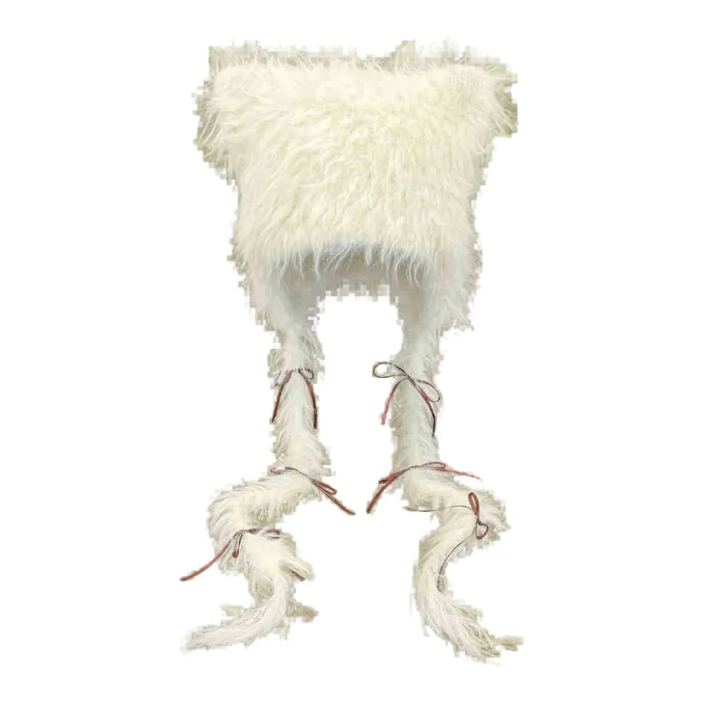 Y2k Cat Ears Braid Plush Hat