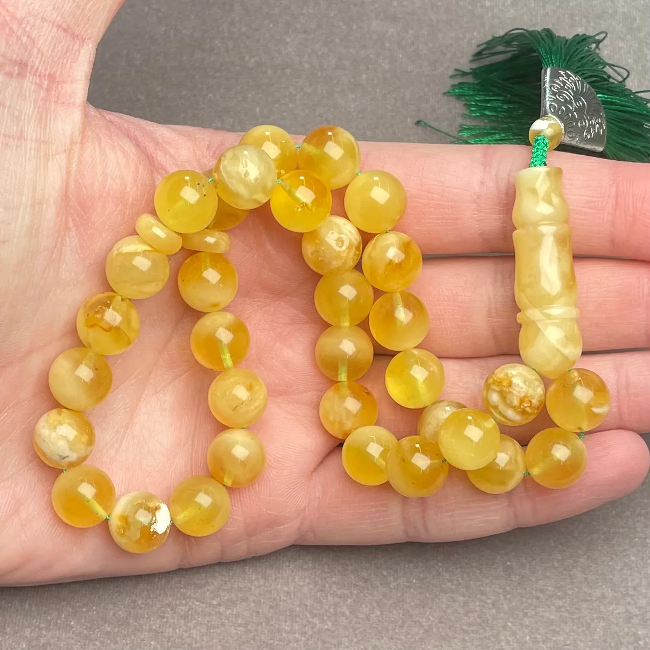 YELLOW AMBER MISBAHA 10,7mm 28,7g