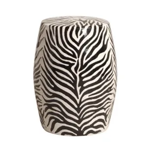 Zebra Ceramic Garden Stool - Emissary