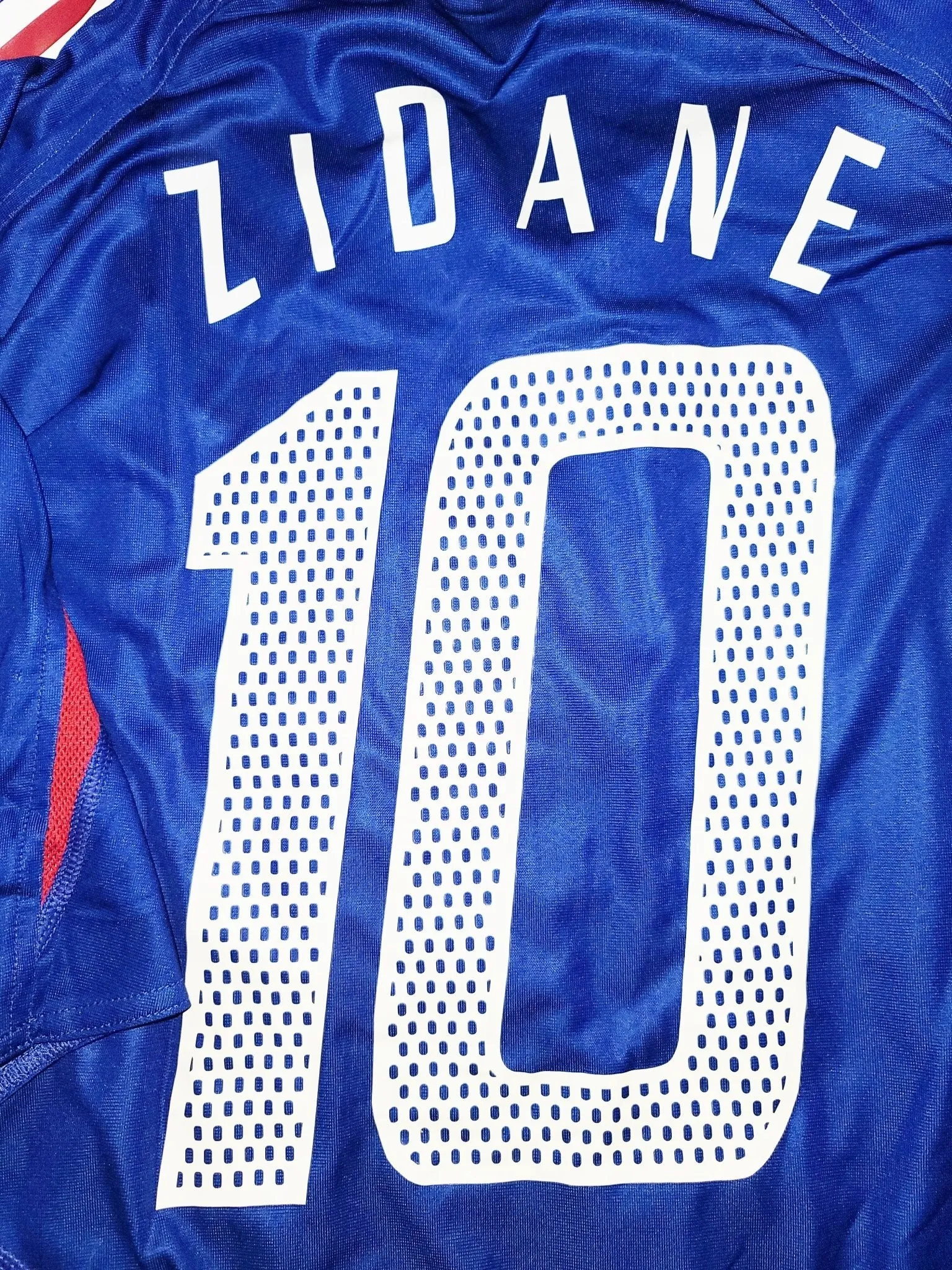 Zidane France 2004 EURO CUP PLAYER ISSUE Home Jersey Shirt Maillot XL SKU# 600397 TRI001