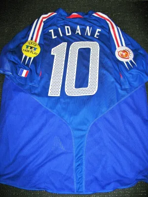 Zidane France 2004 Euro Cup Player Issue Jersey Shirt Maillot
